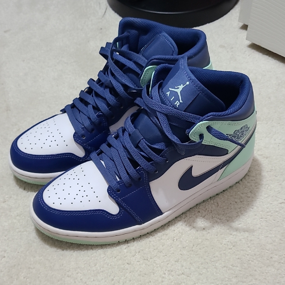 Nike Air Jordan Sneakers - Blue and Light Green